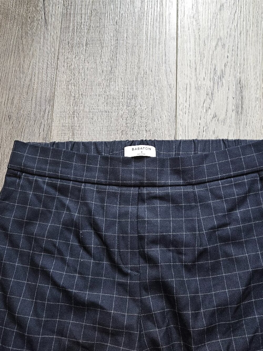 Aritzia Babaton Womens Size 4 Plaid Ankle Dress Pants Trousers Windowpane Grid 4 - Picture 3 of 7